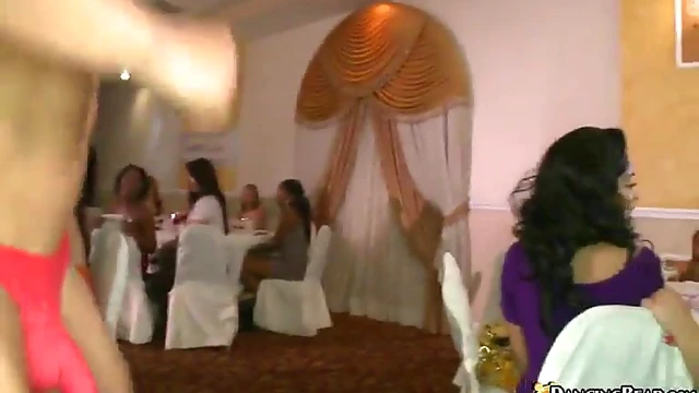 Roomful of Horny Sluts Enjoying Wild Night With Seductive Stripper