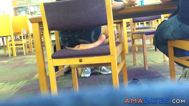 Desi Teen Teases with Hot Feet Playfully in Quiet Library Corner