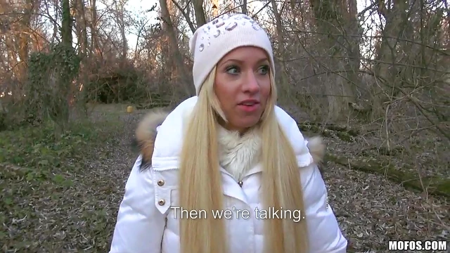 Hot Blonde Takes A Nasty Cumshot Outdoors After Savage Fucking