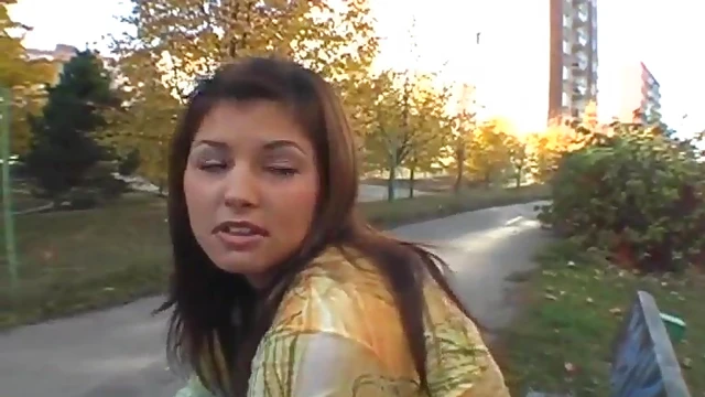 Sexy Lucy Provides Sensational Oral Pleasure Outdoors