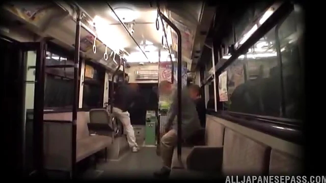Passionate Japanese MILF Gets Fucked & Facials On Public Bus Ride