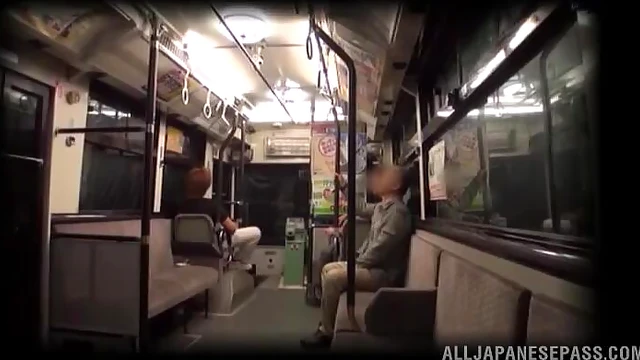 Passionate Japanese MILF Gets Fucked & Facials On Public Bus Ride