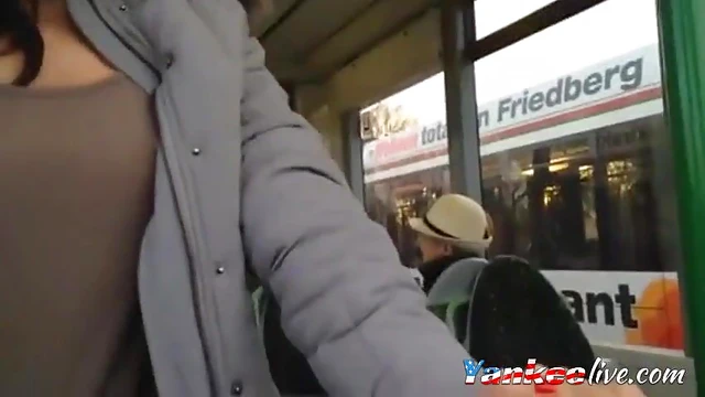 Hot Teen Gets Amateur Camel Toe Fuck & Public Cumshot on Train Ride