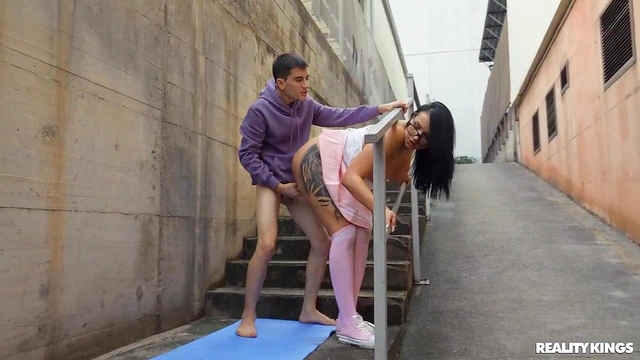 Sizzling Tattooed Jolee Loves Riding Cock Outdoors Publicly