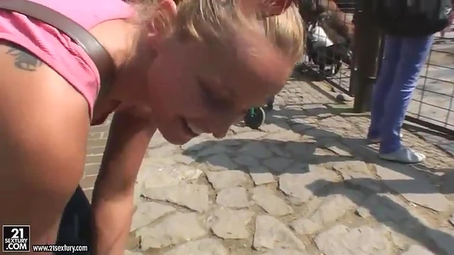 Kathia Nobili Flashes Her Ass Seductively at Zoo Visitors