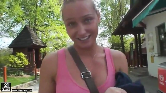 Kathia Nobili Flashes Her Ass Seductively at Zoo Visitors