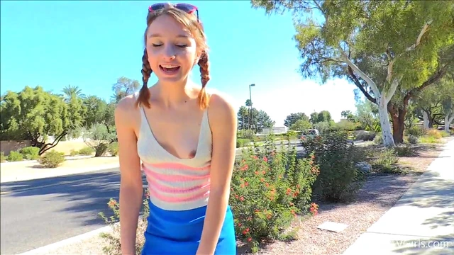 Seductive Roller Girl Flirts by Flashing Panties Publicly Mini-skirt2