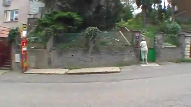 Curvy Babe Flashes Large Natural Breasts Boldly On The Street For Money