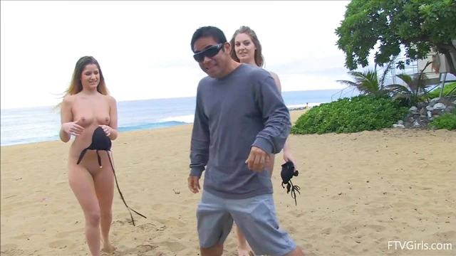 Nicole & Veronica Topless Beach Fun Leads to Hot Sex Moments