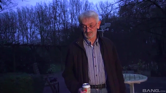 Seductive Bunny Baby Tempts Elderly Man into Heated Passionate Sex