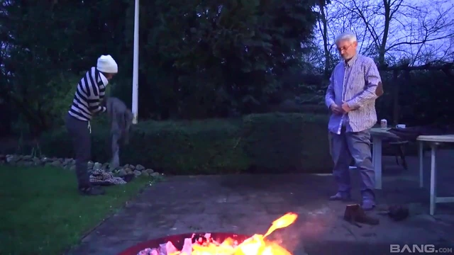 Seductive Bunny Baby Tempts Elderly Man into Heated Passionate Sex