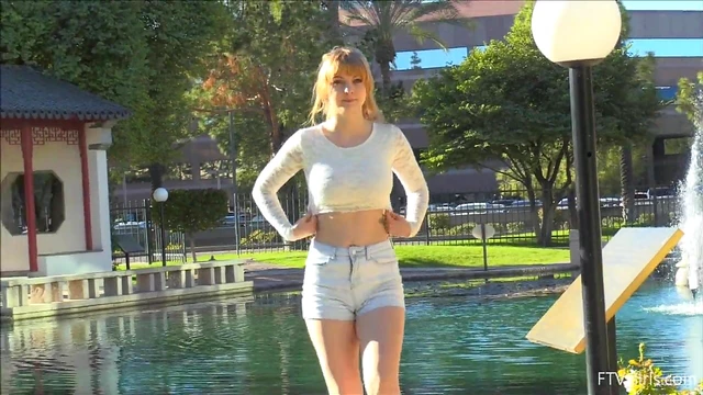 Proud Seductive Brunette Showcases Her Amazing Big Boobs Sensually