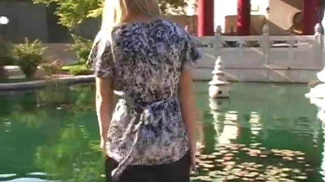 Sexy Alison Angel Shows Her Ass & Boobs To Excite Passersby On The Street