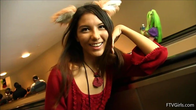 Melody's Sexy Public Adventure: Stuffing Her Pussy With Fruit Sensually