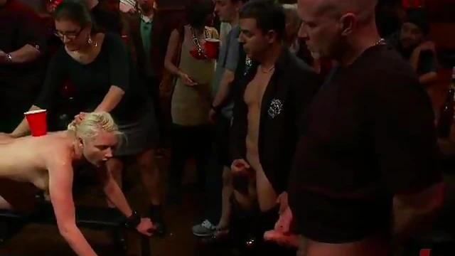 Submissive Shy Blonde Enjoys Harsh Humiliation During Kinky BDSM Bash