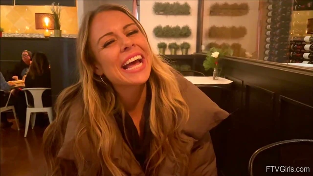 Blonde Bombshell Summer Shops While Seductively Showing Pussy