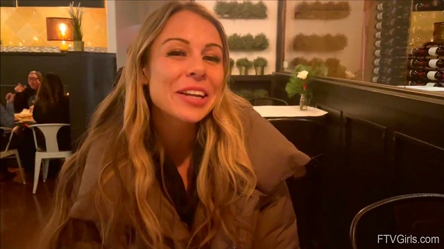 Blonde Bombshell Summer Shops While Seductively Showing Pussy