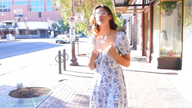 Sensual Brunette Elle Fingers Her Pussy Amidst Natural Tits & Hot Ass