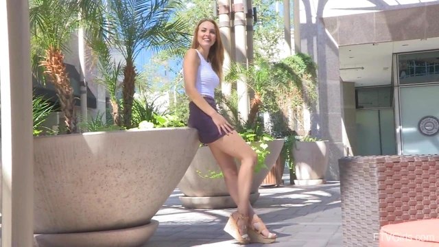 Mikayla Moans Loudly While Finger-Fucking Her Tight Ass Outdoors Publicly