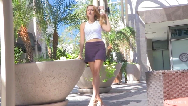 Mikayla Moans Loudly While Finger-Fucking Her Tight Ass Outdoors Publicly