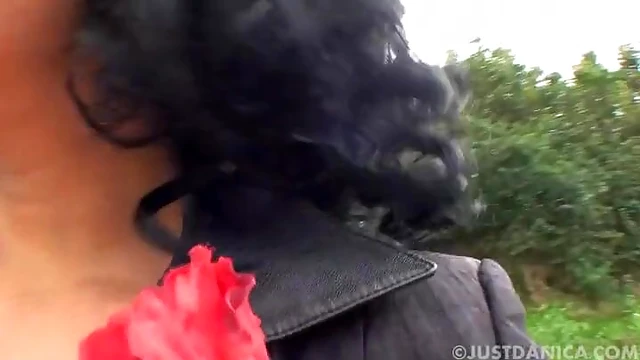 MILF Danica Collins Shows Her Wet Pussy Outdoors Close-Up Video