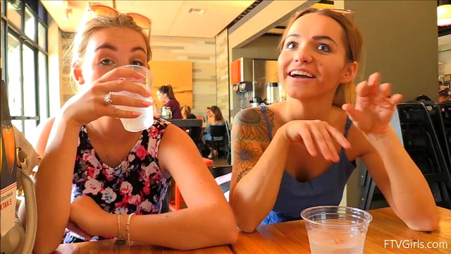 Stella and Friend Love Stripping Down Publicly for Exciting Naughty Fun