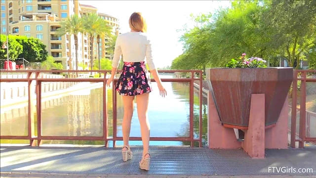 Blonde Teen Winter Flashes Her Stunning Big Tits in Public Places