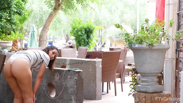 Curvy Amateur Teen Seleste Lifts Skirt Publicly Teasing Passersby Seductively