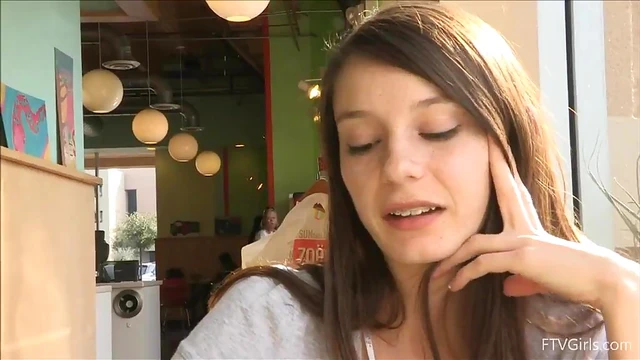Adorable Anessa Reveals Her Gorgeous Tits Right There At McDonald’s