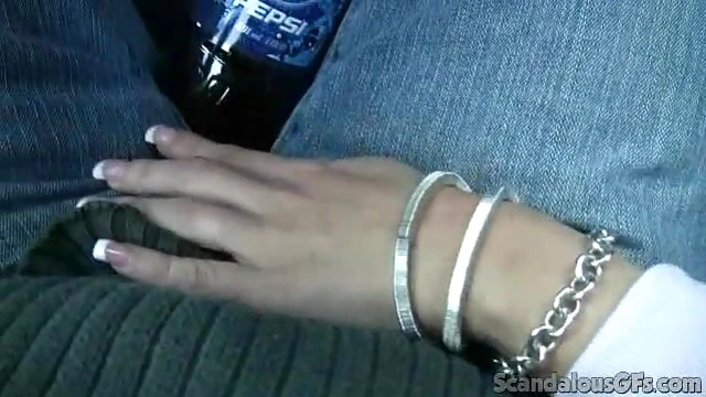 Passionate Brunette Doll Gets Wild Fingered Inside Car's Cozy Interior