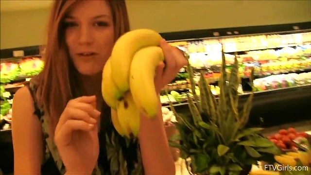 Seductive Teens Flaunt Their Bodies While Shopping at Supermarket Aisle