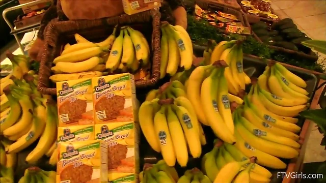 Seductive Teens Flaunt Their Bodies While Shopping at Supermarket Aisle