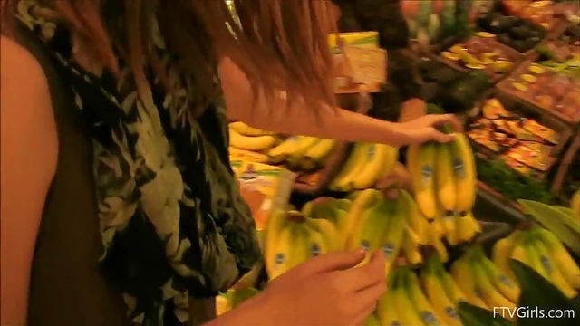 Seductive Teens Flaunt Their Bodies While Shopping at Supermarket Aisle