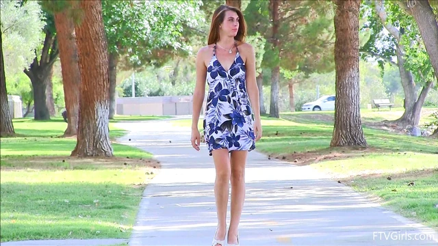 Thena Shows Off Her Shaved Pussy Outdoors for Steamy Action