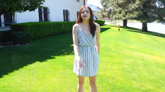 Outdoor Amateur Video Shows Adorable Reese Dropping Her Dress for Pleasure