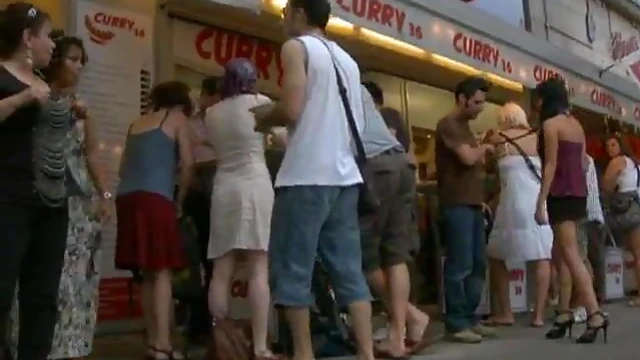 Publicly Embarrassed Brunette Gets Her Throat and Pussy Hard Fucked