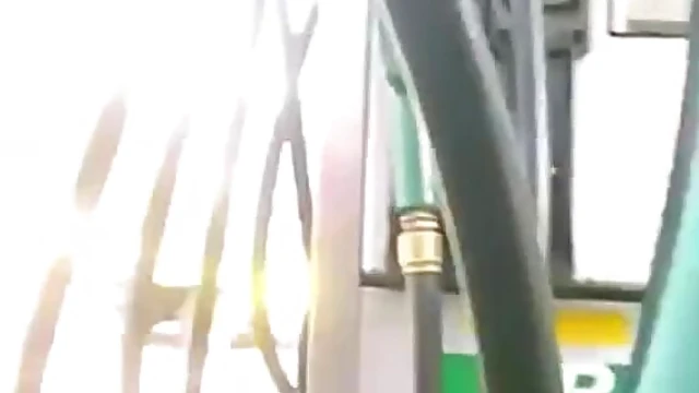 Sexy Cameltoe Action at Busy Gas Station Reveals Hidden Depths