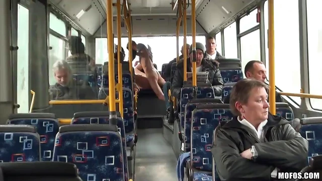 Lustful Lindsey Gets Fucked Amidst Passengers On A Busy Public Bus Ride