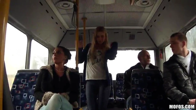 Lustful Lindsey Gets Fucked Amidst Passengers On A Busy Public Bus Ride