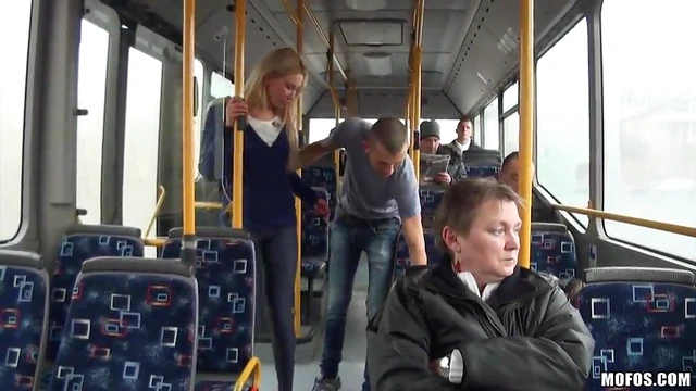 Lustful Lindsey Gets Fucked Amidst Passengers On A Busy Public Bus Ride