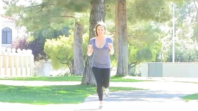 Sabrina Goes Jogging Before Teasing With Seductive Strip Show