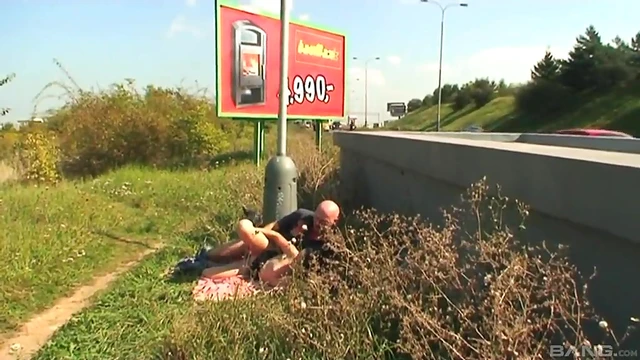 Sizzling Czech Star Gets Natural Tits Squished Before Outdoor Throbbing