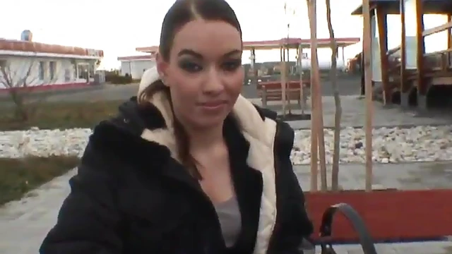 Excited Amateur Kneels Down For Passionate Oral Sex And Hot Public Fuck