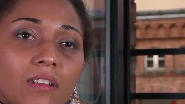 Submissive Ebony Beauty Bound and Fucked Hard by Strangers in Public