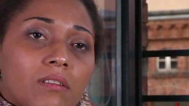 Submissive Ebony Beauty Bound and Fucked Hard by Strangers in Public