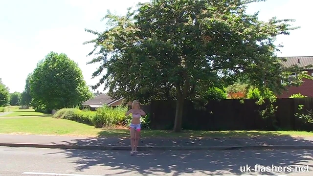 Chessie Kay Teases Publicly by Flashing Her Juicy Pussy Seductively