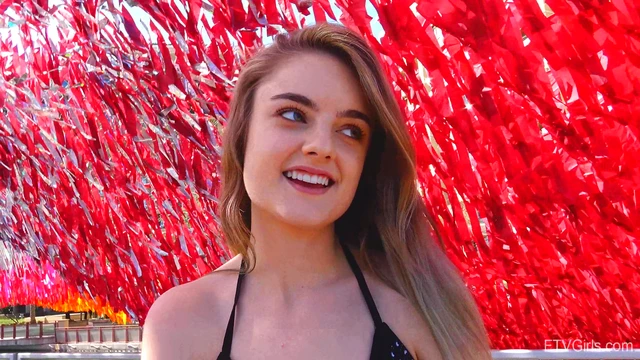 Sexy Kinky Lexie Plays with Vibrator Outdoors for Ultimate Pleasure