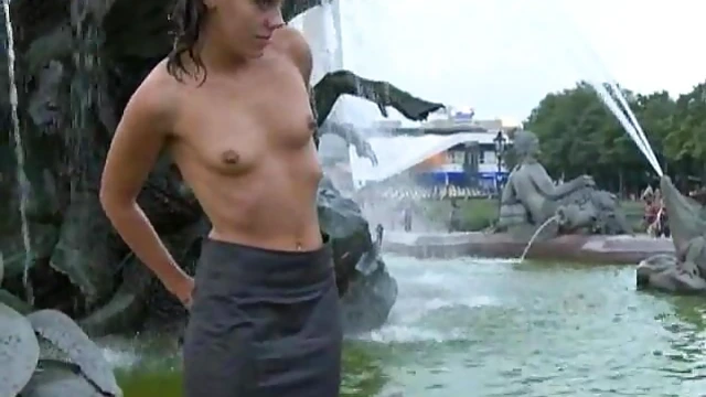 Hot Brunette Endures Extreme Public Bondage & Humiliation Scene