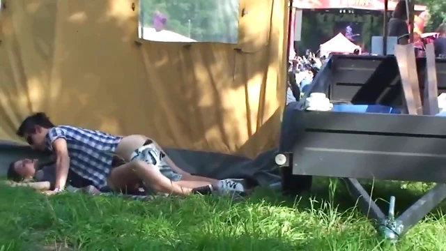 Amateur Teen Couple Gets Wild for Spy Cam Sex at Music Fest Orgy