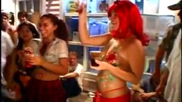 Adorable Babes Strip Naked Amid Festive Streets for Hot Public Sex